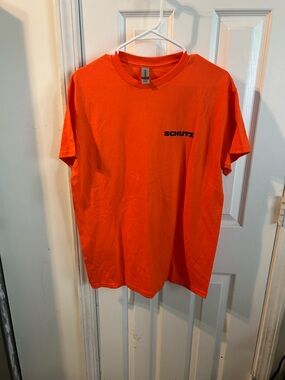 SCHUTZ Bright Orange Short-Sleeve Logo Tee